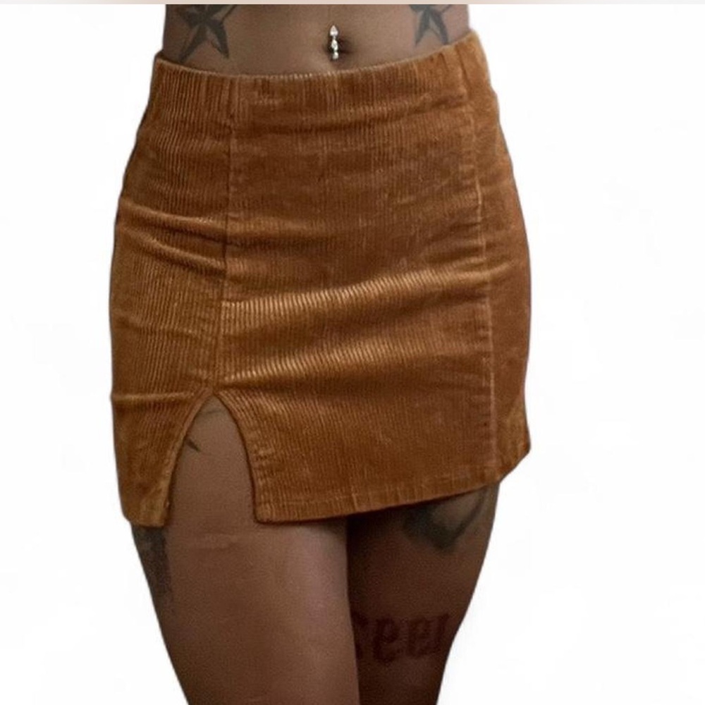 Forever 21 Rust Corduroy Mini Skirt
